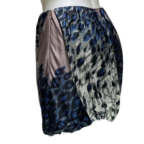 tibi Skirt Bubble Bottom Faux Wrap Multi Color Floral Mini Women's Size S NEW - Picture 5 of 15